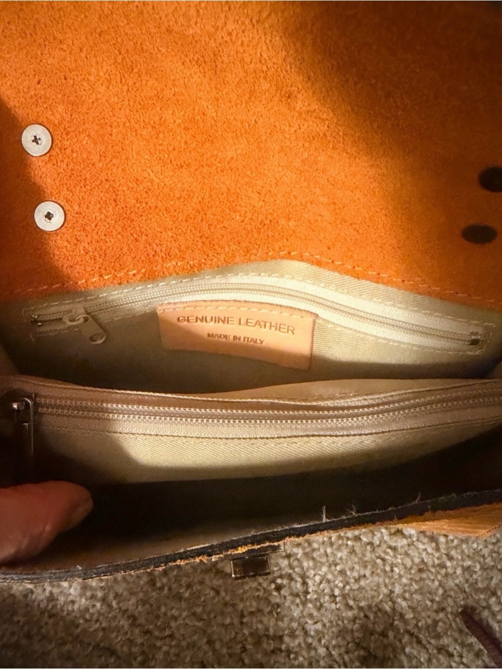 Italian Leather Bag Excellent Condition, Like New - Picture 11 of 12